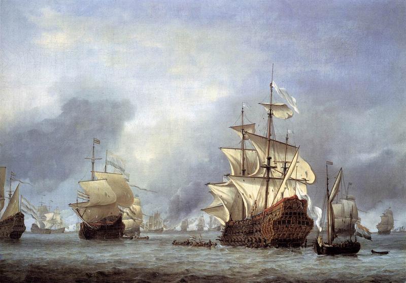willem van de velde  the younger The Taking of the English Flagship the Royal Prince